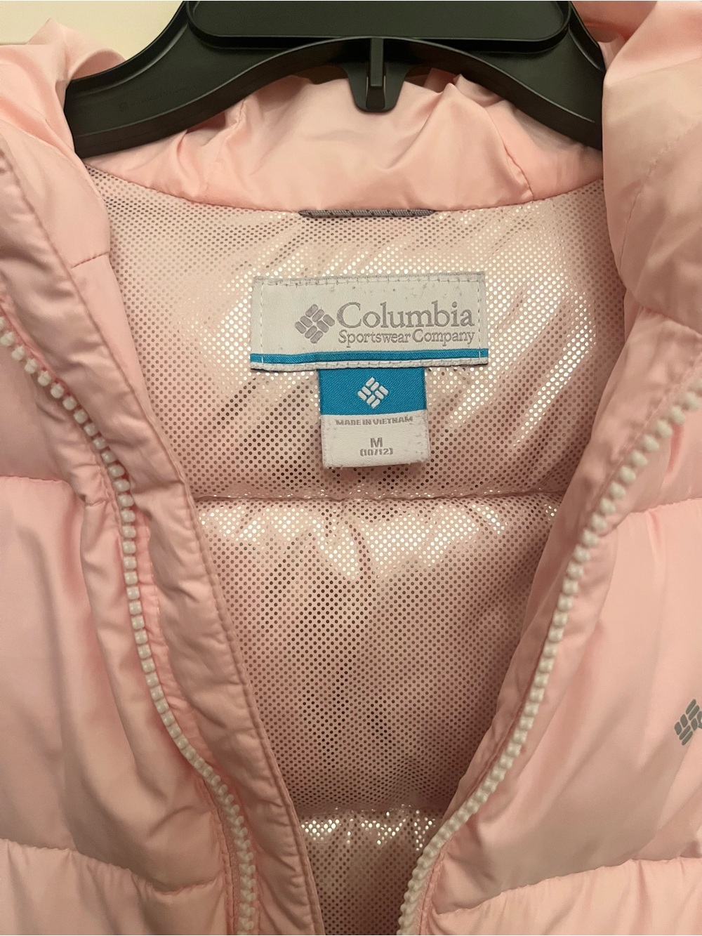 Columbia Light Pink Girls Puffer Jacket with Hood - Big Kids size medium 10 /12 - Picture 3 of 12